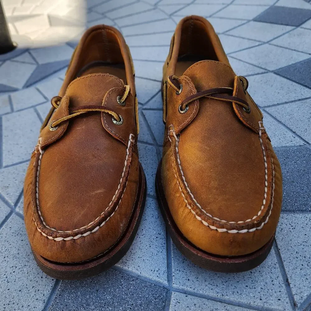 Sperry Top Sider Gold Cup Leather Moccasin Boat Shoes